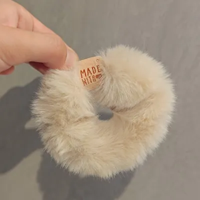 Autumn And Winter Soft Glutinous Plush Hair Ring High Quality Thick Patch Ladies
