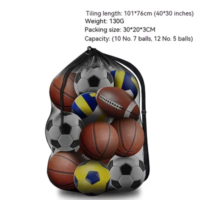 Basketball Row Net Sports Net Ball Pocket Bags, Basketball Storage Bag,
