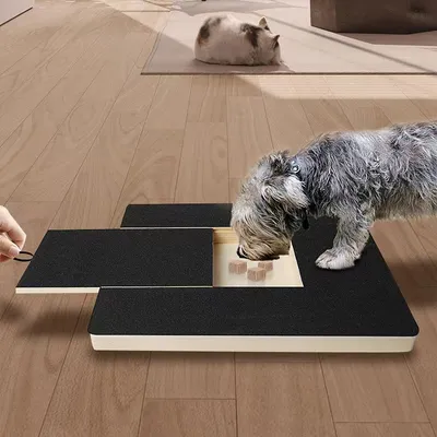 Pet Wooden Nail Scraper Board - Solid Wood Dog Nail File Grooming Tool For Natural Nail Trimming And Maintenance Toy Built-in Treat Box Dog Sandpaper Board Scratcher Pet Products