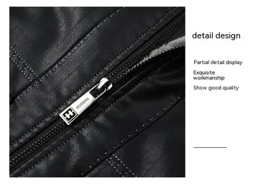 Men's Fashion Casual Polo Collar Fleece-lined Thickened Warm Coat
