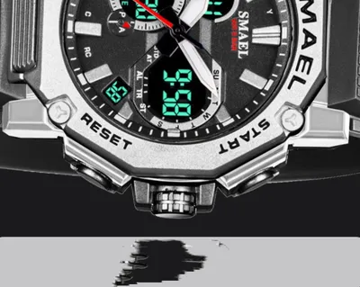 Double Display Waterproof Luminous Sports Electronic Watch
