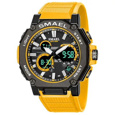 Double Display Waterproof Luminous Sports Electronic Watch