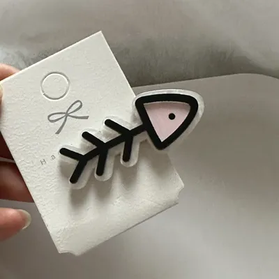 Cute Fish Barrettes Fishbone Hairpin Girl Bang Clip Broken Hair