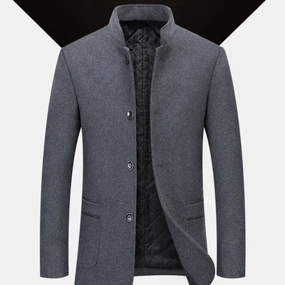 Men's Fashion Casual Woolen Coat