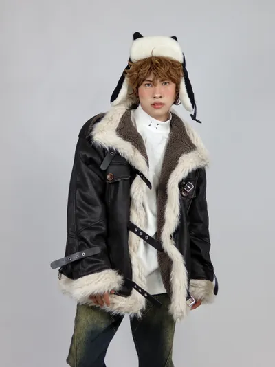 Retro Lamb Fur Coat For Women