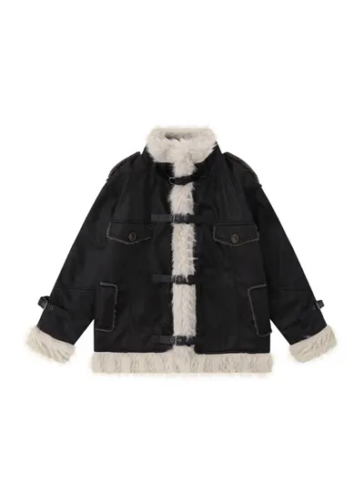 Retro Lamb Fur Coat For Women