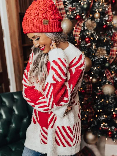 Casual Style Loose Sweater For Women