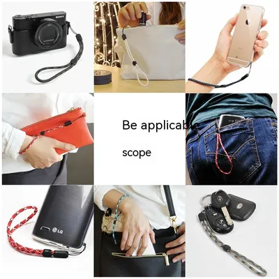 Mobile Phone Lanyard Twisted Short Wrist Strap Key Bracelet