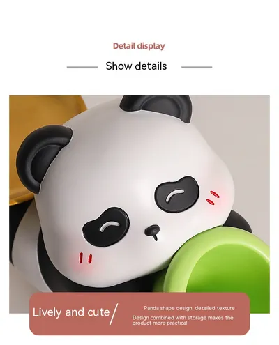 Creative Panda Flower Arrangement Decoration Hallway Living Room Key Storage Resin Crafts