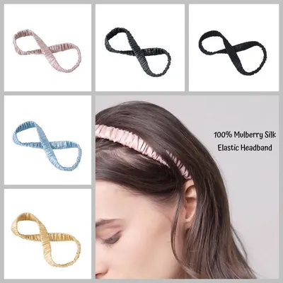 طوق شعر رياضي حريري 2 سم