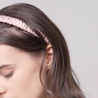 طوق شعر رياضي حريري 2 سم