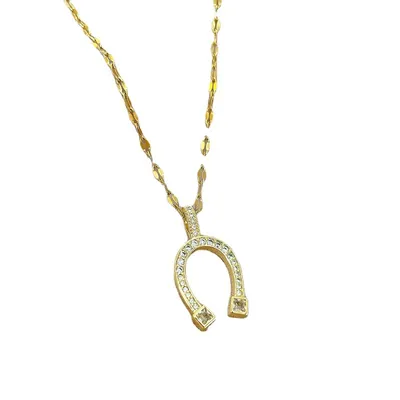 Micro-inlaid Real Gold Necklace Women