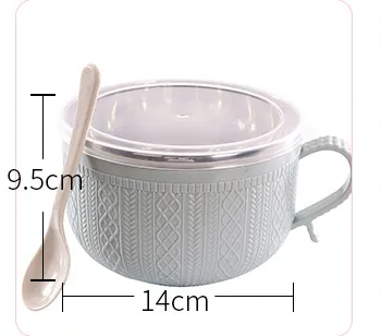 Stainless Steel Korean Cartoon Instant Noodle Bowl With Lid