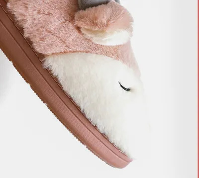 Cute Plush Home Cotton Shoes For Men