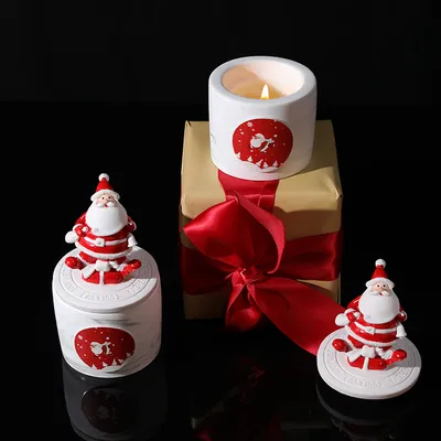 مستلزمات هدايا شموع العلاج العطري لعيد الميلاد
