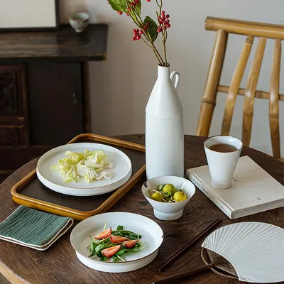 Jingdezhen Plate Cup Bowl Plate Ceramic Tableware Suit Household Minimalist Nordic