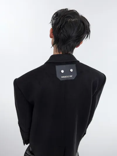 Men's Silhouette Shoulder Padded Suit Jacket