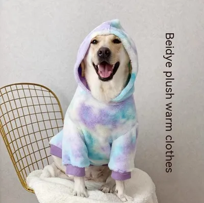 Tie Dyed Large Dog Clothing Warm