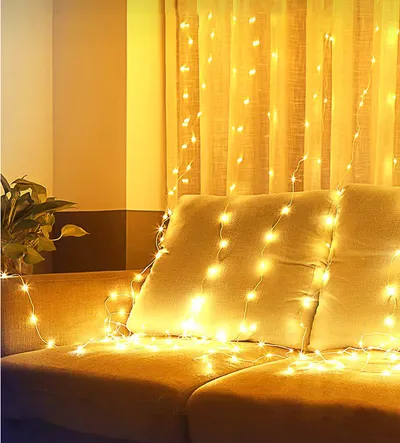 LED Curtain Garland On The Window USB String Lights Remote Control Christmas Decorations For Home Room