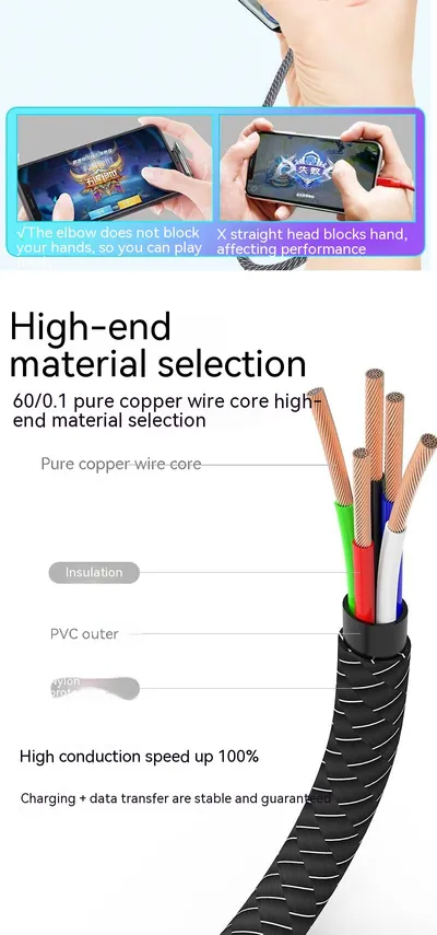 Mobile Phone Charging Cable Elbow Mobile Game
