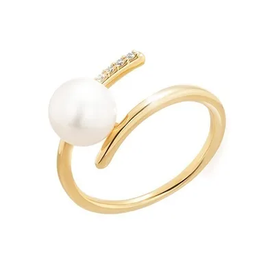 Simple And Luxury S925 Silver Pearl Ring