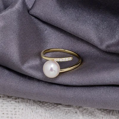Simple And Luxury S925 Silver Pearl Ring