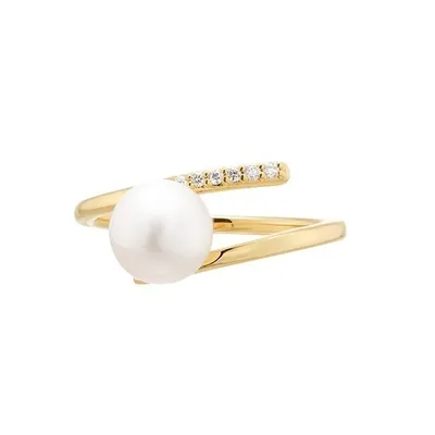 Simple And Luxury S925 Silver Pearl Ring