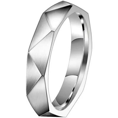 Ins Style Men's Titanium Steel Ring Rhombus Style Ring