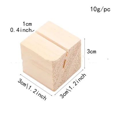 Wooden Block Business Card Holder Card Holder Note Clip Photo Folder Decorative Ornaments Crafts