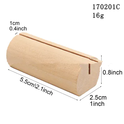 Wooden Block Business Card Holder Card Holder Note Clip Photo Folder Decorative Ornaments Crafts