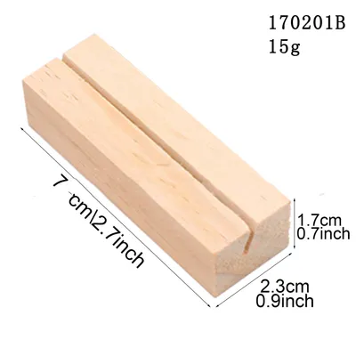 Wooden Block Business Card Holder Card Holder Note Clip Photo Folder Decorative Ornaments Crafts
