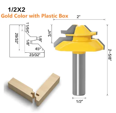 Engraving Machine Tool Wood Milling Cutter 45 Degree Tenon Joint Panel