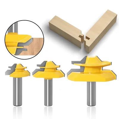 Engraving Machine Tool Wood Milling Cutter 45 Degree Tenon Joint Panel
