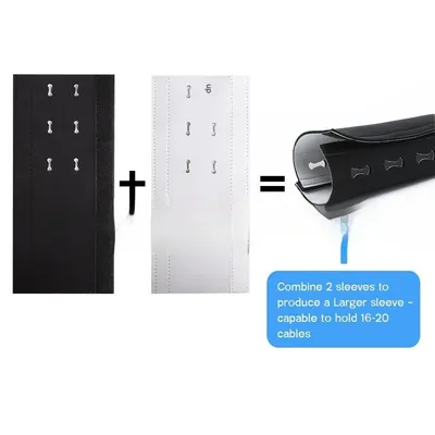 Neoprene Wire Protective Sleeve Line Pipe Waterproof Insulation Rubber Velcro Gathering Cable Organizer