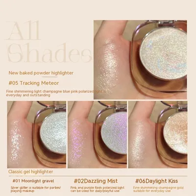 Shell Monochrome Highlighting Powder Shimmer Matte Tear Groove Nose Shadow Brightening