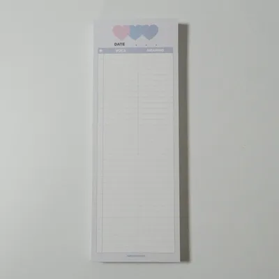 Notepad Cute Vertical Double-sided Printing Learning Paper English Words Note Paper