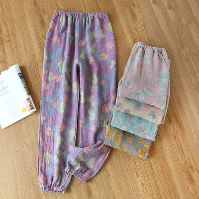 Women's Home Thin Summer Pure Cotton Pajama Pants