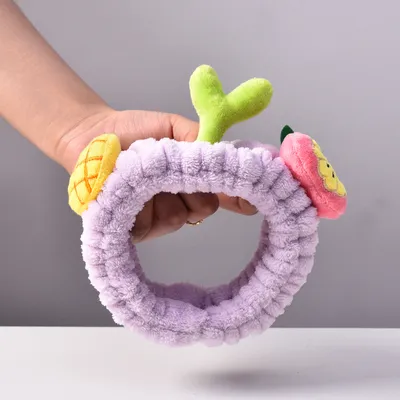 Cartoon Pineapple Bean Sprouts Grass Hair Ring Women's Raw Face Wash Makeup Headband