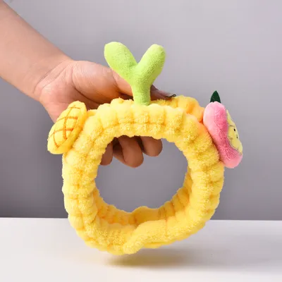 Cartoon Pineapple Bean Sprouts Grass Hair Ring Women's Raw Face Wash Makeup Headband