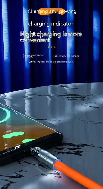 Mobile Game Rotating Elbow Data Super Fast Charge Charging Cable