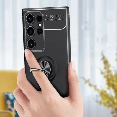 Metal Ring Support Car Magnetic Phone Case