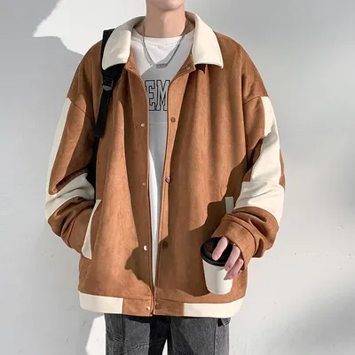 Retro Loose Men's Jacket Baseball Uniform
