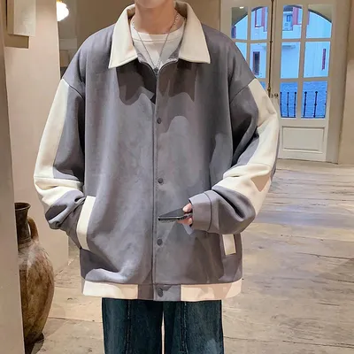 Retro Loose Men's Jacket Baseball Uniform