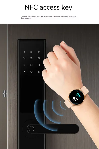 ساعة CY500 الذكية الرياضية المزودة بميزة قياس معدل ضربات القلب، وتقنية NFC، وبلوتوث، وميزة الاتصال.