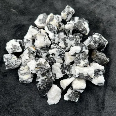 Natural Zebra Stone Rough Stone Black And White Ore Crystal Crafts