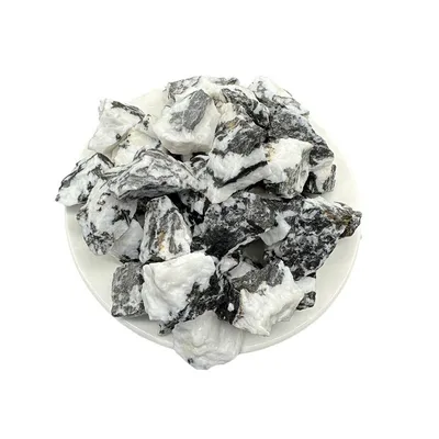 Natural Zebra Stone Rough Stone Black And White Ore Crystal Crafts