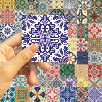 ملصقات ماندالا جرافيتي رائعة وإبداعية بتصميم كلاسيكي، يمكنك صنعها بنفسك، لحافظة الهاتف أو حقيبة السفر، مقاومة للماء