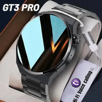 ساعة ذكية رياضية متعددة الوظائف GT3 Pro بشاشة دائرية كبيرة عالية الدقة، مزودة بخاصية قياس معدل ضربات القلب.