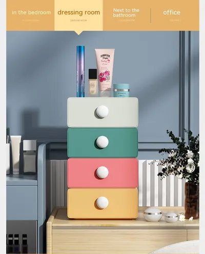 Drawer Desktop Storage Box Dresser Student Dormitory Stationery Organizing Storage Rack Artifact
