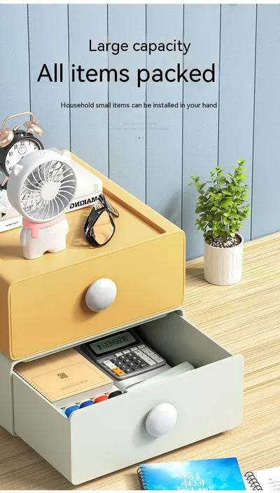 Drawer Desktop Storage Box Dresser Student Dormitory Stationery Organizing Storage Rack Artifact